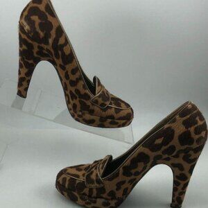 Size 36 Women's COA Prada Ponyhair Heels leopard print High Heel Size 36